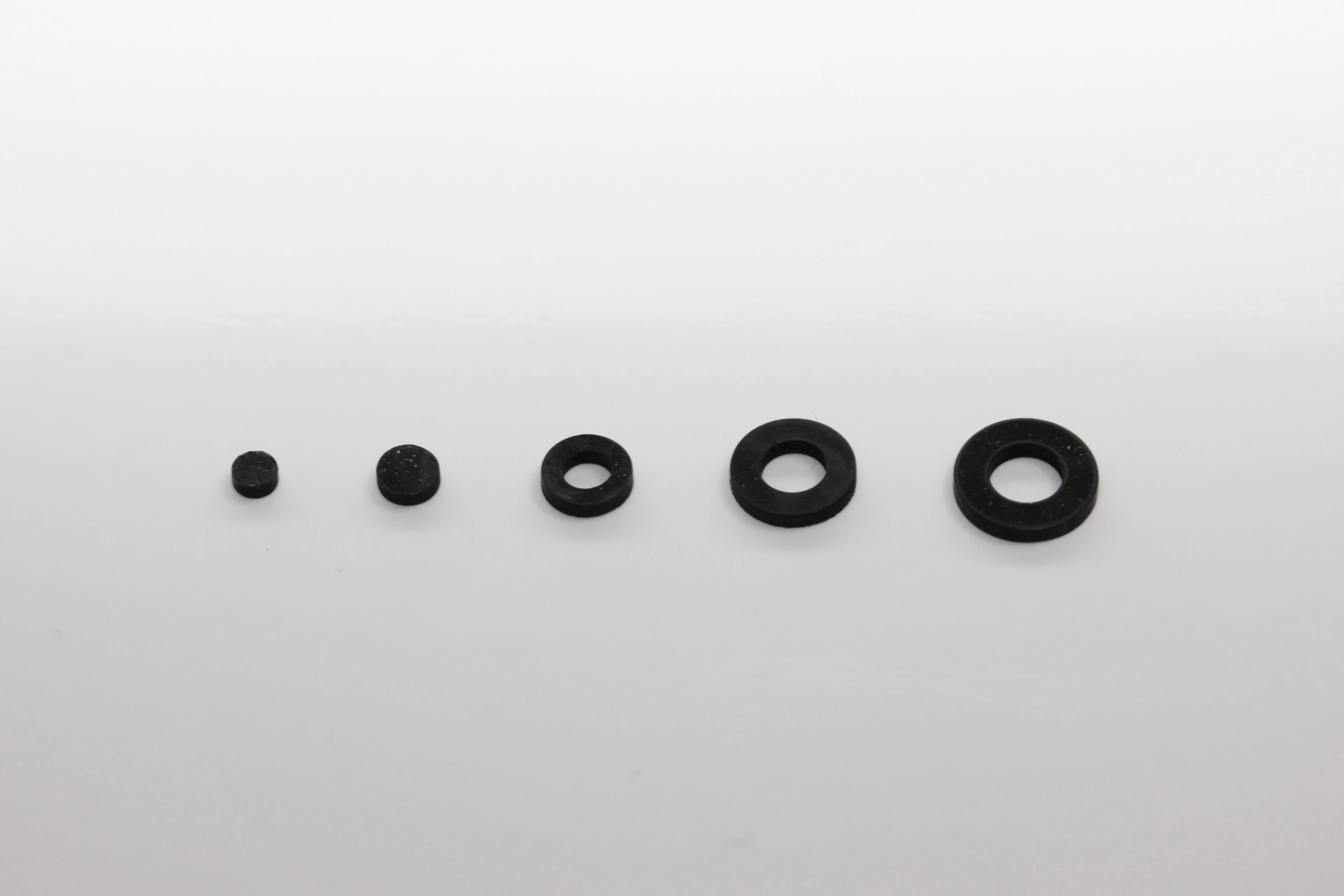 Laser Micromachining - Black Neoprene Rubber Washer Set - Varying Sizes